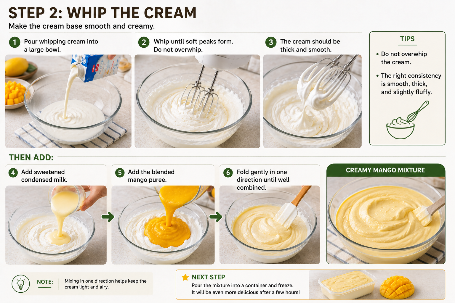 how to make mango ice cream at home step 2