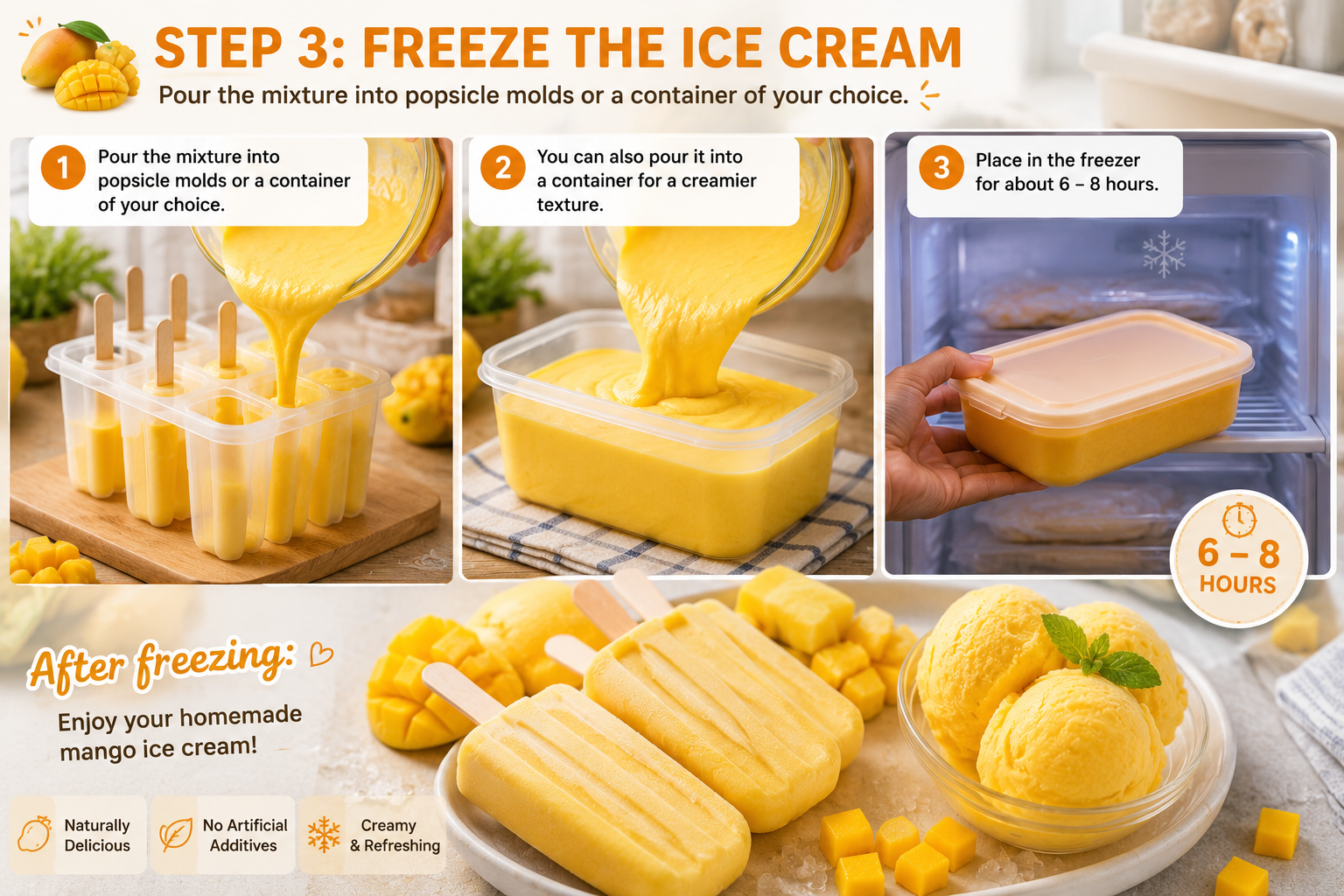 how to make mango ice cream at home step 3